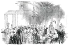 Lady John Russell's Assembly on Wednesday Evening, at Downing-Street - the Refreshment Room, 1850. Creator: Unknown