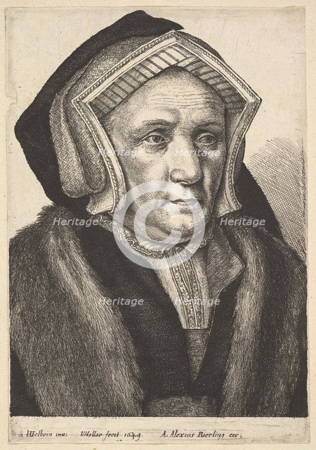 Lady Mary Butts, 1649. Creator: Wenceslaus Hollar.