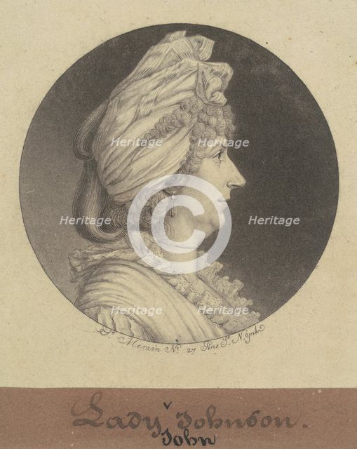 Lady Mary Watts Johnson, 1797. Creator: Charles Balthazar Julien Févret de Saint-Mémin.