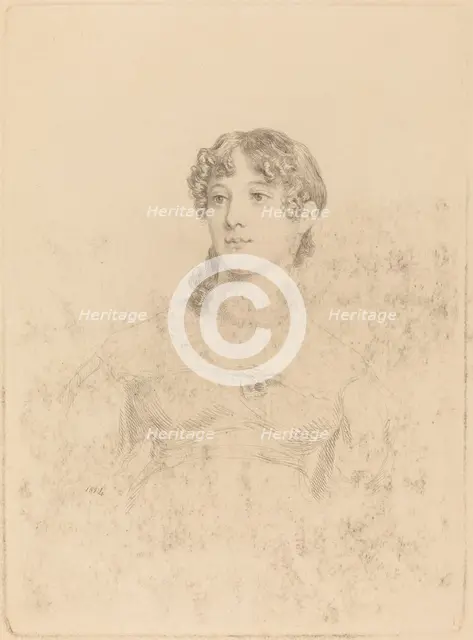 Lady Maria Hooker When Miss Turner at Age Seventeen, 1814. Creator: Mary Dawson Turner.