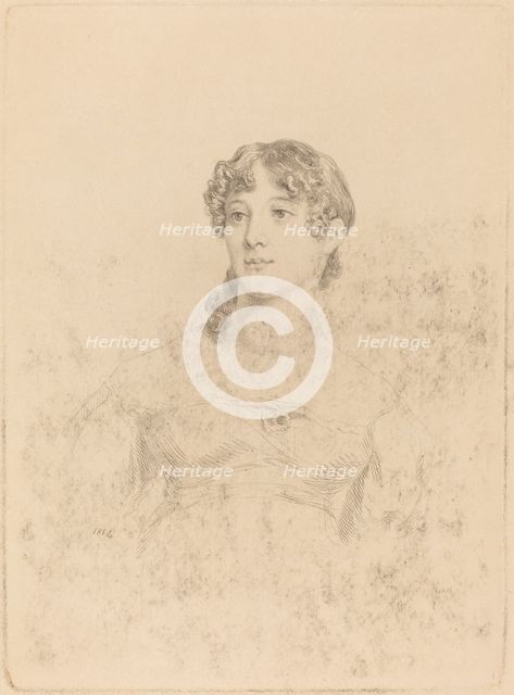 Lady Maria Hooker When Miss Turner at Age Seventeen, 1814. Creator: Mary Dawson Turner.