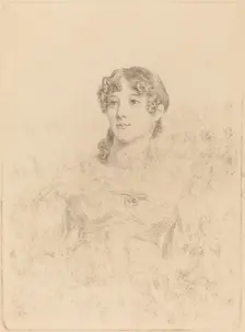 Lady Maria Hooker When Miss Turner at Age Seventeen, 1814. Creator: Mary Dawson Turner