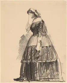 Lady of 1860 - The Actress, 1922. Creator: George Wesley Bellows