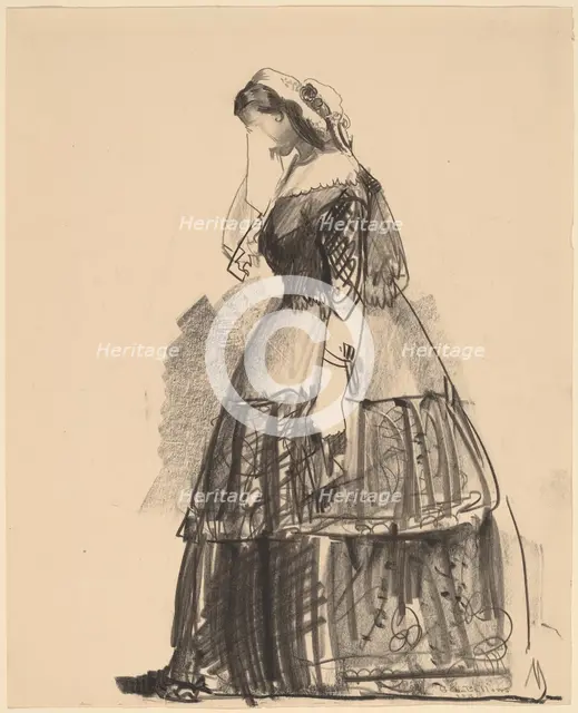 Lady of 1860 - The Actress, 1922. Creator: George Wesley Bellows.