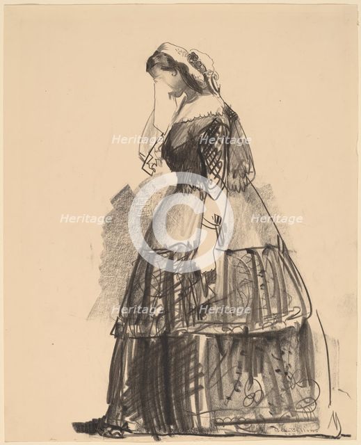 Lady of 1860 - The Actress, 1922. Creator: George Wesley Bellows.