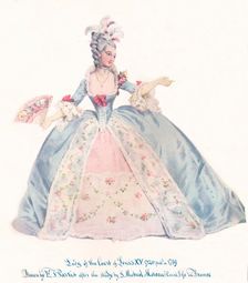 Lady of the Court of Louis XV 19th century. Artist: Edmund Thomas Parris