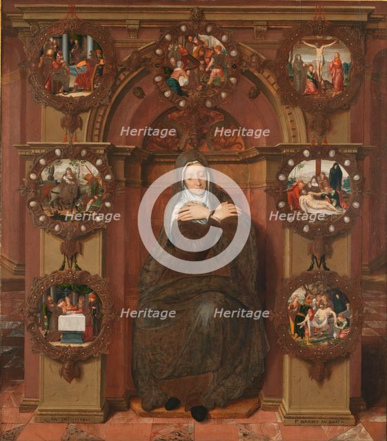 Lady of the Seven Sorrows (The Joos van Belle Triptych). Central panel, 1556. Creator: Pourbus, Pieter (1523-1584).