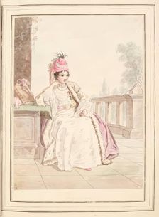 Lady of Greece, leaf from A Collection of Dresses by David Allan Mostly from Nature 1776. Creator: David Allan