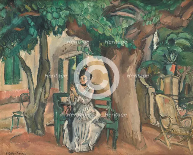 Lady on the Terrace (La dame sur la terrasse), 1914. Creator: Friesz, Achille-Emile-Othon (1879-1949).