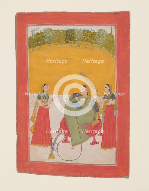 Lady on a Terrace, 18th century. Creator: Unknown.