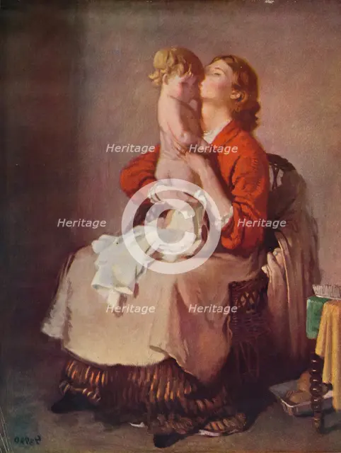 'Lady Orpen and Child', 1935. Artist: William Newenham Montague Orpen.
