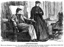 Lady Physicians 1865. Artist: George du Maurier