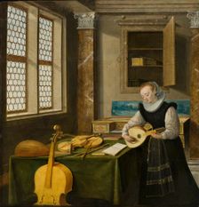 Lady Playing the Lute