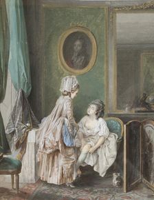 Lady Pulling on her Stockings. Creator: Nicolas Lavreince