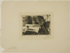 Lady Reading (Mrs. Zorn), 1890. Creator: Anders Leonard Zorn