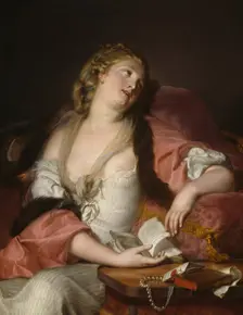 Lady Reading the Letters of Heloise and Abelard, c. 1780. Creator: Bernard d'Agesci