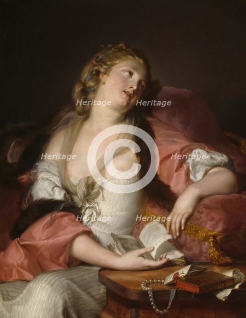 Lady Reading the Letters of Heloise and Abelard, c. 1780. Creator: Bernard d'Agesci.