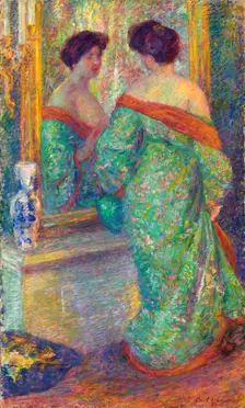 (Lady Reflected in Mirror), before 1910. Creator: Carl Newman
