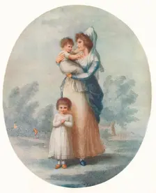 Lady Rushout and Children c1795. Artist: Charles Knight
