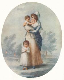 Lady Rushout and Children c1795. Artist: Charles Knight