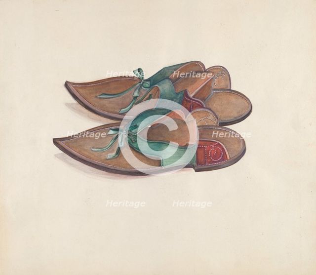 Lady's Overshoes, c. 1936. Creator: Ella Josephine Sterling.