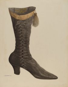 Lady's Boot, 1941. Creator: Dorothy Dwin