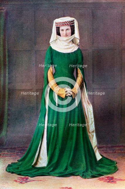 Lady's dress, 14th century, (1910). Artist: Unknown