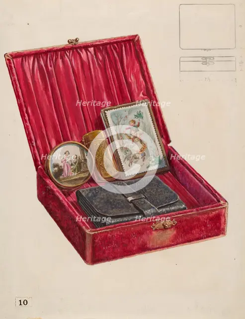 Lady's Dressing Case, c. 1936. Creator: Thomas Holloway.