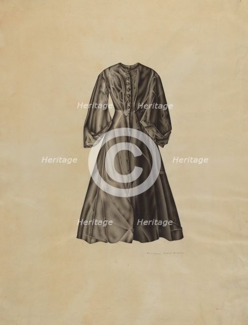 Lady's Evening Coat, 1935/1942. Creator: Florence Grant Brown.