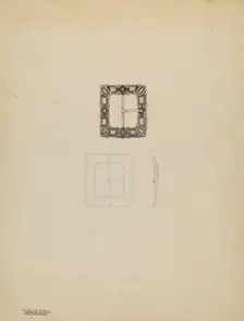 Lady's Shoe Buckle, 1935/1942. Creator: Kalamian Walton