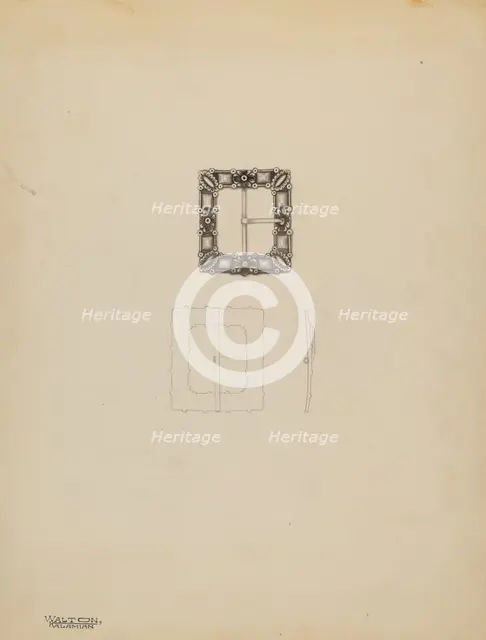 Lady's Shoe Buckle, 1935/1942. Creator: Kalamian Walton.