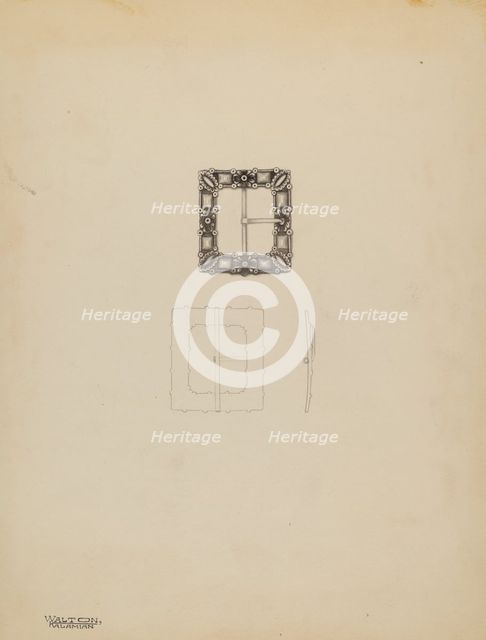 Lady's Shoe Buckle, 1935/1942. Creator: Kalamian Walton.