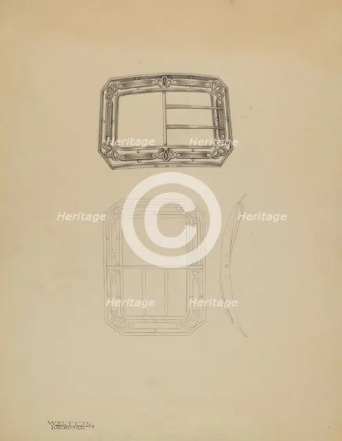 Lady's Shoe Buckle, c. 1937. Creator: Kalamian Walton.