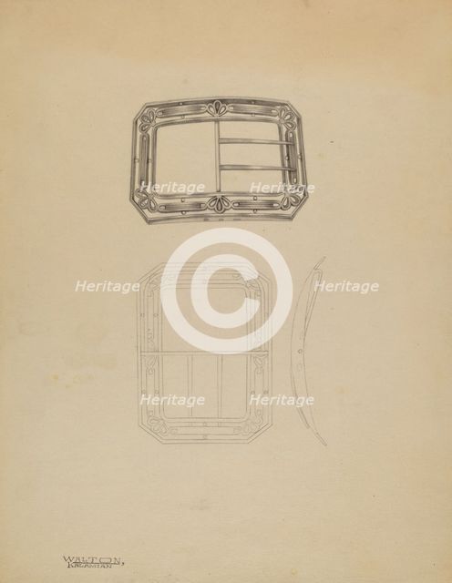 Lady's Shoe Buckle, c. 1937. Creator: Kalamian Walton.