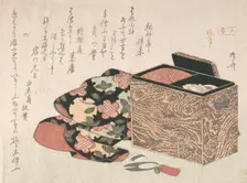 Lady's Work-Box and Bed Clothing, probably 1816., probably 1816. Creator: Shinsai