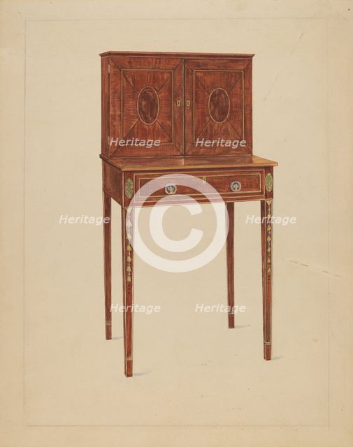 Lady's Writing Cabinet, 1935/1942. Creator: Unknown.
