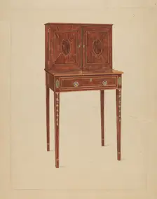 Lady's Writing Cabinet, 1935/1942. Creator: Unknown