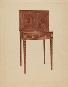 Lady's Writing Cabinet, 1935/1942. Creator: Unknown
