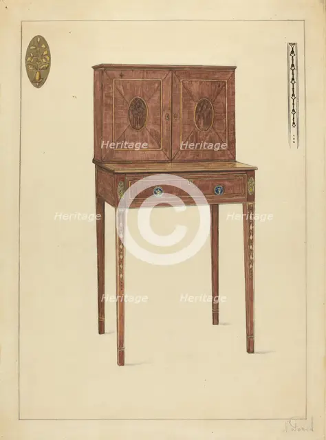 Lady's Writing Cabinet, c. 1953. Creator: Nicholas Gorid.