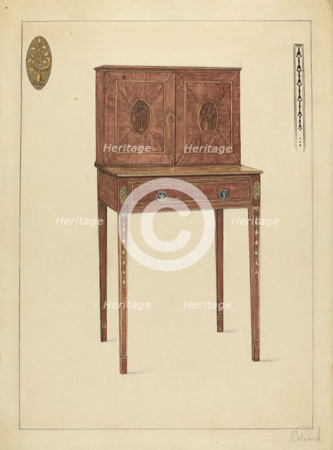 Lady's Writing Cabinet, c. 1953. Creator: Nicholas Gorid.