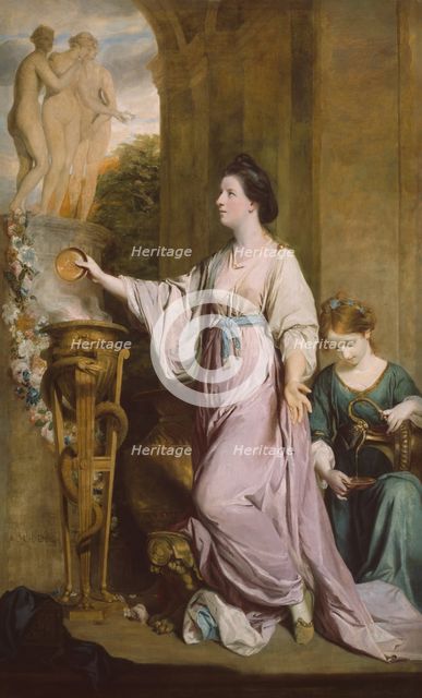 Lady Sarah Bunbury Sacrificing to the Graces, 1763-65. Creator: Sir Joshua Reynolds.