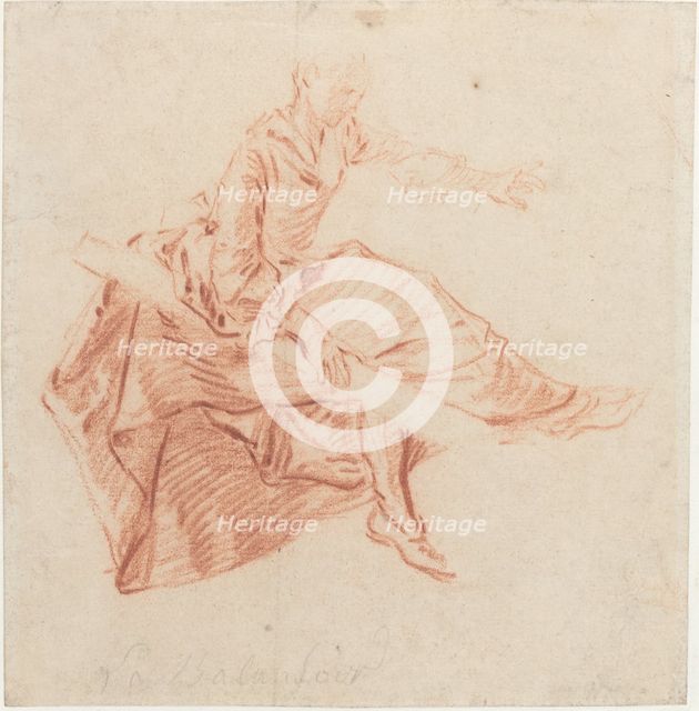 Lady Seated on a See-Saw. Creator: Nicolas Lancret.