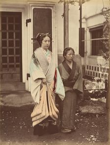 Lady & Servant, 1870s. Creator: Unknown