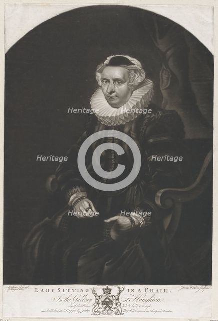 Lady Sitting in a Chair, 1778. Creator: James Watson.