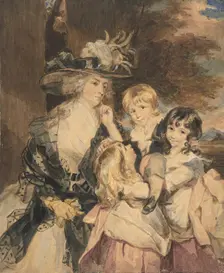 Lady Smith and Her Children, 1800-1872. Creator: Simon Jacques Rochard