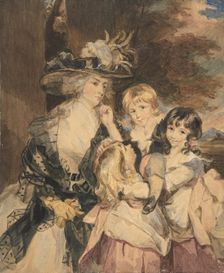 Lady Smith and Her Children, 1800-1872. Creator: Simon Jacques Rochard