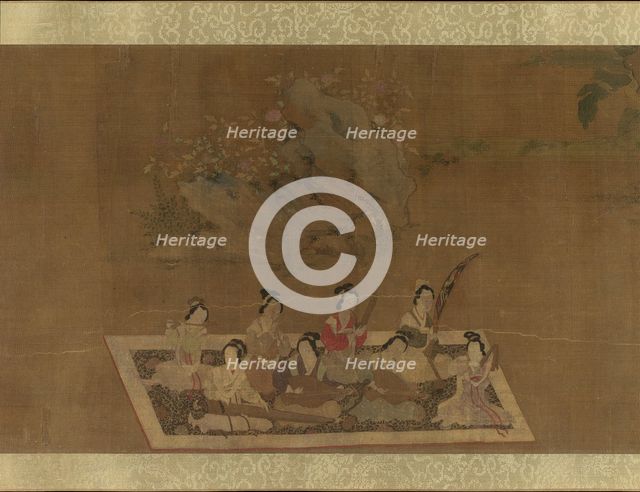 Lady Su Hui and Her Verse Puzzle, 16th century. Creator: In the style of Qiu Ying (Chinese, ca. 1495-1552).