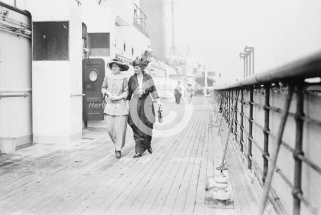 Lady Sybil Grey & Lady Evelyn Grey Jones on VATERLAND, 1914. Creator: Bain News Service.