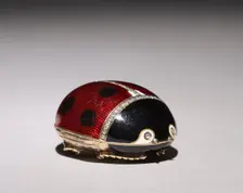 Ladybird Beetle Pillbox, 1896-1903. Creator: House of Fabergé (Russian, 1842-1918); Mikhail Evlampievich Perkhin (Russian, 1860-1903)