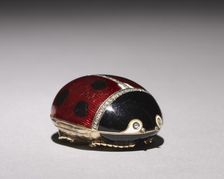Ladybird Beetle Pillbox, 1896-1903. Creator: House of Fabergé (Russian, 1842-1918); Mikhail Evlampievich Perkhin (Russian, 1860-1903)